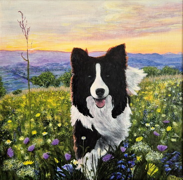 Zoro, akril-platno, 40x40 cm, 2025, Maja Papež Ilič